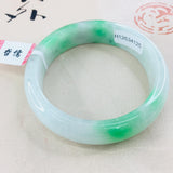Zheru Jadeite Bracelet Natural Green 54-62mm Female Jade Gift with Certificate