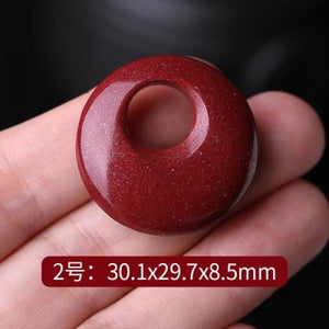 5A Natural Cinnabar Safety Knot Necklace Pendant