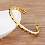 Nidin Evil Eye Open Cuff Bracelet Women's Lucky Bangle