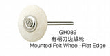100pcs Mounted Felt Wheel Flat Edges Polishing Wheels Handle Wire Brush