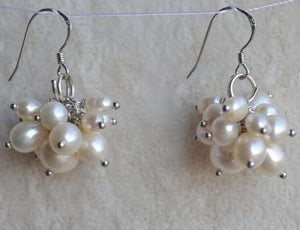 Ivory Freshwater Pearl Dangle Earrings S925 Silver