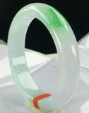 Natural Green Flower Burmese Jadeite Bracelet Princess Jewelry