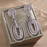 Geometric S925 Silver Needle Earrings for Women