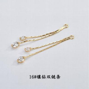 10pcs Chain Geometric Shape Charms DIY Earring Pendants