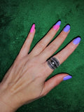 Vintage CZ Geometric Retro Finger Ring Women High Wide Party Jewelry