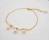 Pearl Jewelry Plated Chain Beads Anklet Bracelet Gift