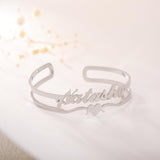 Custom Name Charm Bracelet Stainless Steel Christmas Jewelry Gift