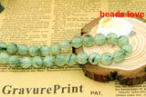 4.6.8.10 12mm Green Prehnita Round Loose Stone Beads