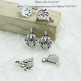50pcs Antique Silver Filigree Pattern Bail Beads 8*12*17mm
