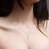 Personalized Diamond Name Necklace, CZ Charm Necklace