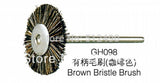 100pcs GH098 Brown Bristle Brush Craft Jewelry Tool Mini Polishing Wheel