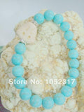 10mm Howlite Bead Buddha Head Bracelet with Rhinestone