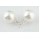 Sea Shell Pearl Stud Earrings S925 Sterling Silver Fine Jewelry