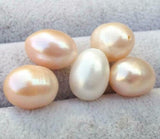 5pcs 10x13mm Loose South Sea Pink Purple Pearl Half Drilled