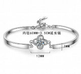 Sterling Silver Four Leaf Clover Moissanite Bracelet