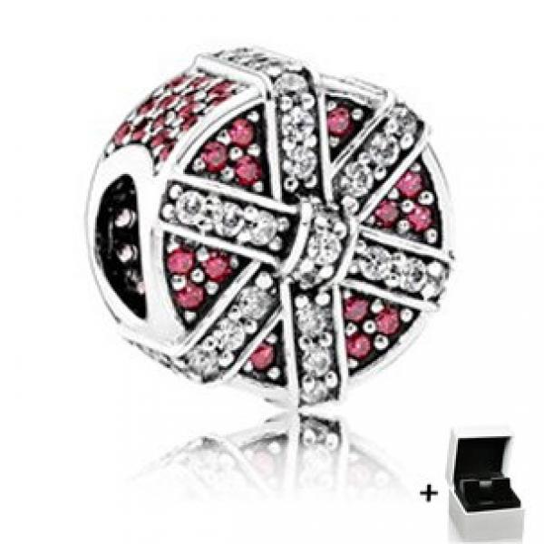 925 Silver Angel Enamel CZ Beads for Bracelet