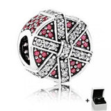 925 Silver Angel Enamel CZ Beads for Bracelet