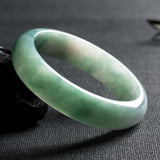 Zheru Natural Burmese Jadeite Light Green Bracelet