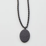 Alhamdulillah Calligraphy Oval Necklace for Men Eid Gift Arabian Pendant
