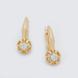 Love Round Zircon Wedding Party Earrings