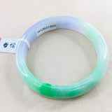 Zheru Jewelry Natural Jadeite Bracelet Light Violet Tricolor 52-61mm Female Gift