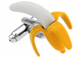 Banana Cuff Links For Men Fruit Brass Material Yellow Cufflinks