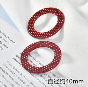 Round Acrylic/Resin Earrings/Necklace Charms DIY Jewelry Pendants