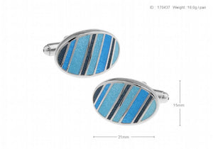 Sunnylink Multicolor Oval Cufflinks for Shirt L1371