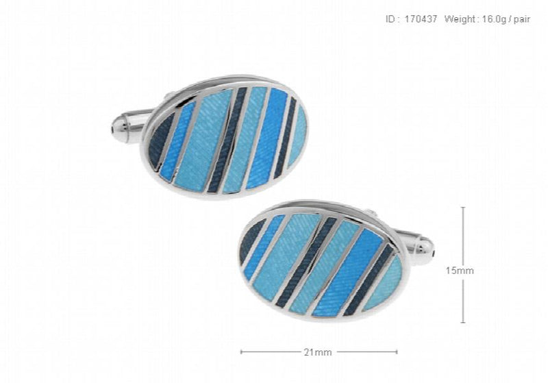 Sunnylink Multicolor Oval Cufflinks for Shirt L1371