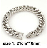 Men Bracelet Silver Stainless Steel Bangle Male Accessory Hip Hop Party Rock