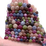 Faceted Tourmaline Stone Beads for DIY Jewelry Making 6 8 10mm