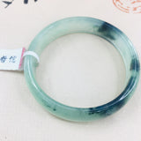 Natural Jadeite Bracelet Pure Green 54-62mm Two-Color Female Jade Bracelet