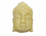 Buddha Head Natural Coral Pendant - 20-30mm Carved Stone