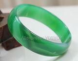 13-16mm Ice Green Veins Agate Jade Bangle 55-62mm