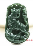 Hetian Yuqing Jadeite Zodiac Pendant Necklace