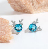 Elegant AA Pearl Earrings, Crystal Silver Studs, Wedding Birthday Party Jewelry