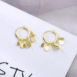 925 Silver Round Drop Earrings Women Jewelry Party
