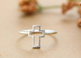 Cross Line Ring Silver Golden Jewelry - 12Pcs/Lot