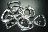 200 pcs Triangle Bead Frame, Silver Plated, Jewelry Making Supplies
