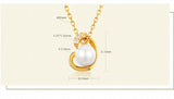 Heart Shape Necklace Set with Pearl 925 Sterling Silver Jewelry