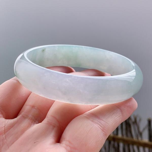 Natural Light Colored Myanmar Jade Bracelet 54mm-62mm