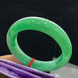 Zheru Jewelry Natural Myanmar Jadeite 54-64mm Green Bracelet