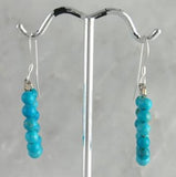 Turquoise Earrings S925 Silver Hook Lady Gift