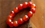 Red Agate Faceted Face Crystal Bracelet