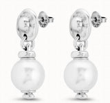 Spain Electroplating 925 Silver Pearl Earrings