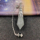 Natural Labradorite Pendulum for Dowsing Stone Pendant