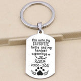 Personalized Pet Loss Keychain - You Are My Favorite