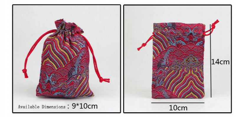 10pcs Wedding Gift Bags Drawstring Ethnic Style Pouches Storage