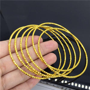 10pcs Pure Bangle Bracelet for Women Wedding Bridal Jewelry
