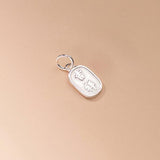 925 Sterling Silver Square Geometry Charms for DIY Jewelry Making